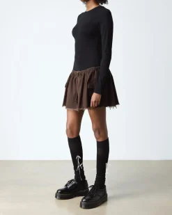 Chaussures plateformes Quad 8053 en cuir in Noir