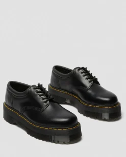 Chaussures plateformes Quad 8053 en cuir in Noir