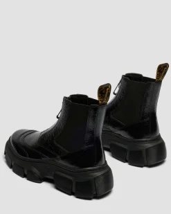 Chelsea boots DMXL en cuir Distressed Patent in Noir