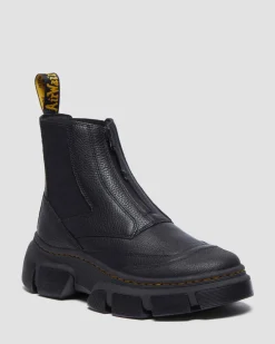 Chelsea boots DMXL en cuir à zip in Noir