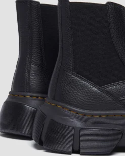 Chelsea boots DMXL en cuir à zip in Noir