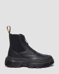 Chelsea boots DMXL en cuir à zip in Noir