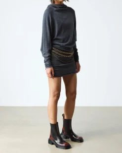 Chelsea boots en cuir Maybole à bout carré in Noir