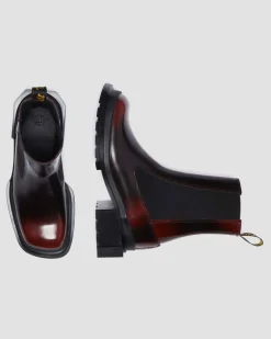 Chelsea boots en cuir Maybole à bout carré in Noir