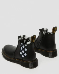 Chelsea Boots 2976 Leonore en Cuir Doublées de Fourrure Synthétique Junior in Noir