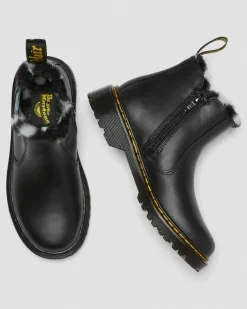 Chelsea Boots 2976 Leonore en Cuir Doublées de Fourrure Synthétique Junior in Noir