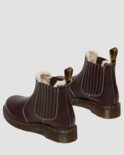 Chelsea boots 2976 Leonore II en cuir Grizzly et fourrure synthétique in Marron Foncé