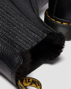 CHELSEA BOOTS 2976 LEONORE II EN CUIR SOUPLE ET FOURRURE SYNTHÉTIQUE in Noir