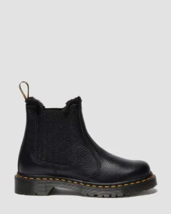 CHELSEA BOOTS 2976 LEONORE II EN CUIR SOUPLE ET FOURRURE SYNTHÉTIQUE in Noir
