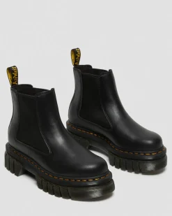 Chelsea boots plateformes Audrick en cuir Nappa Lux in Noir