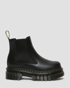 Chelsea boots plateformes Audrick en cuir Nappa Lux in Noir