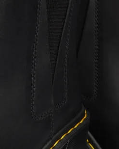 Chelsea Boots Spence en Cuir à Talons Évasés in Noir