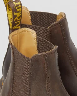 Chelsea boots 2976 Yellow Stitch en cuir Crazy Horse in Marron Foncé