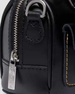 Mini Sac En Cuir À Anse Supérieure in Noir