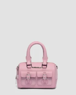 Mini sac en cuir verni à anse supérieure in Rose Poudré