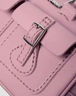 Mini sac en cuir verni à anse supérieure in Rose Poudré