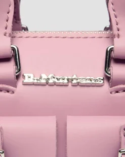 Mini sac en cuir verni à anse supérieure in Rose Poudré