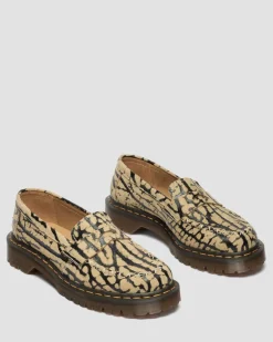 Mocassins Delapre en daim in Brun Teck Et Noir