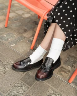 Mocassins Temara en cuir Arcadia in Rouge Cherry Red