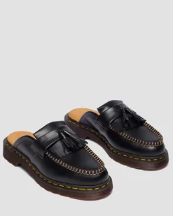 Mules Adrian en cuir in Noir