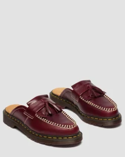Mules Adrian en cuir in Rouge Cherry Red