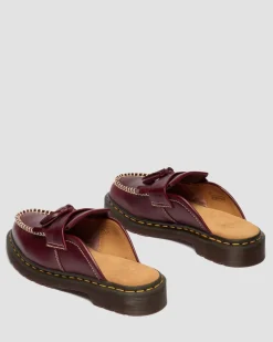 Mules Adrian en cuir in Rouge Cherry Red