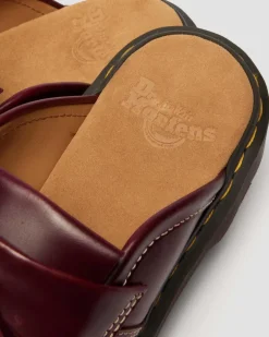 Mules Adrian en cuir in Rouge Cherry Red