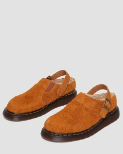 Mules Isham en daim et fourrure synthétique in Pecan Brown