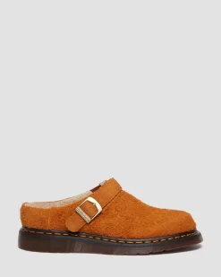 Mules Isham en daim et fourrure synthétique in Pecan Brown