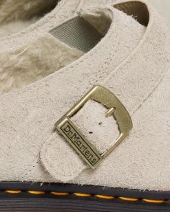 Mules Isham en daim et fourrure synthétique in Vintage Taupe