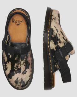 Mules Jorge II Contrast en Hair-On in Noir
