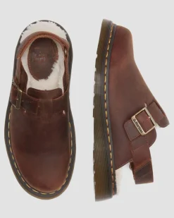 Mules Jorge II en fourrure synthétique in Warm Tan