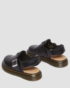 Mules Jorgie en cuir pour tout-petit in Noir
