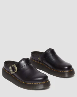 Mules plateformes Laketen en cuir in Noir