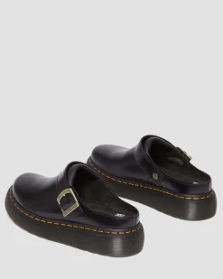 Mules plateformes Laketen en cuir in Noir
