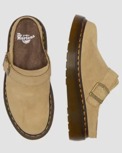 Mules plateformes Laketen en daim Bronx in Tan