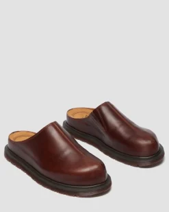 MULES SAN EN CUIR in Marron