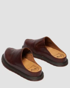 MULES SAN EN CUIR in Marron