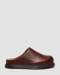 MULES SAN EN CUIR in Marron