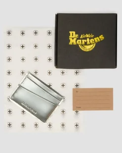 Porte-cartes en cuir Patent Lamper argenté in Argenté