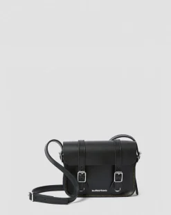 Sac bandoulière en cuir 18 cm in Noir