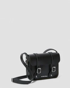 Sac bandoulière en cuir 18 cm in Noir