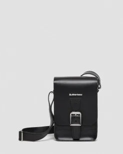 Sac bandoulière en cuirs Kiev et Smooth in Noir