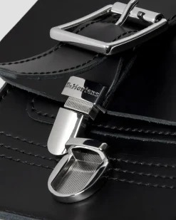 Sac bandoulière en cuirs Kiev et Smooth in Noir