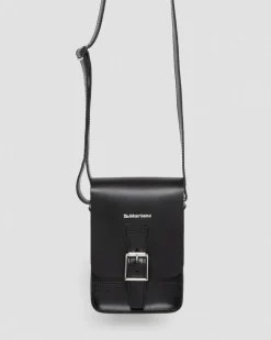 Sac bandoulière en cuirs Kiev et Smooth in Noir