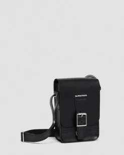 Sac bandoulière en cuirs Kiev et Smooth in Noir
