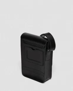 Sac bandoulière en cuirs Kiev et Smooth in Noir