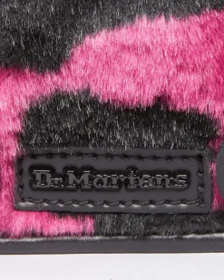 Sac bandoulière en Hair-On imprimé vache 18 cm in Thrift Pink
