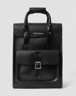 Sac à dos en cuirs Kiev et Smooth à compartiments in Noir