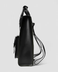 Sac à dos en cuirs Kiev et Smooth à compartiments in Noir